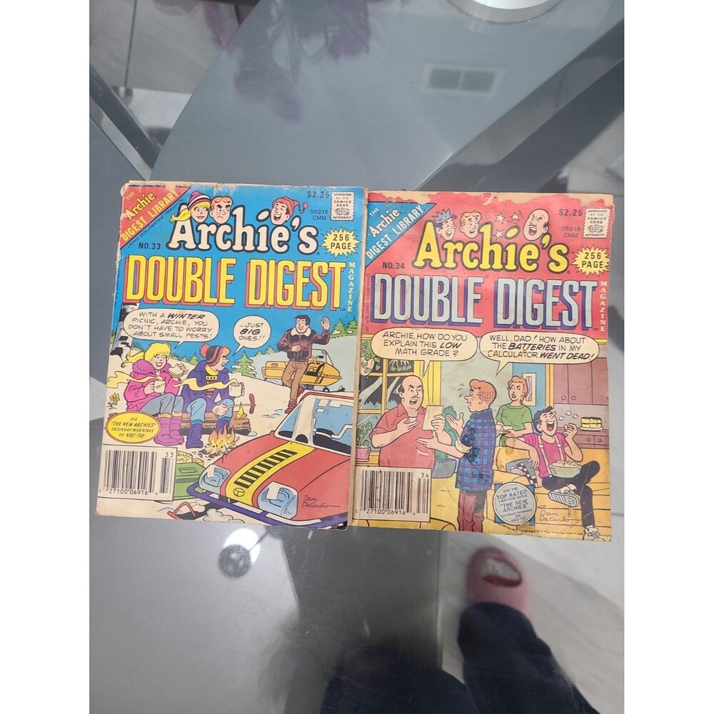 Archie Double Digest Comics #33 #34 Lot of 2 Vintage Archie Comics Consecutive